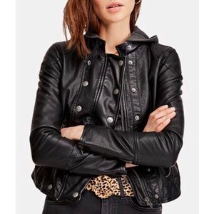 NWOT Free People Faux Leather Jacket